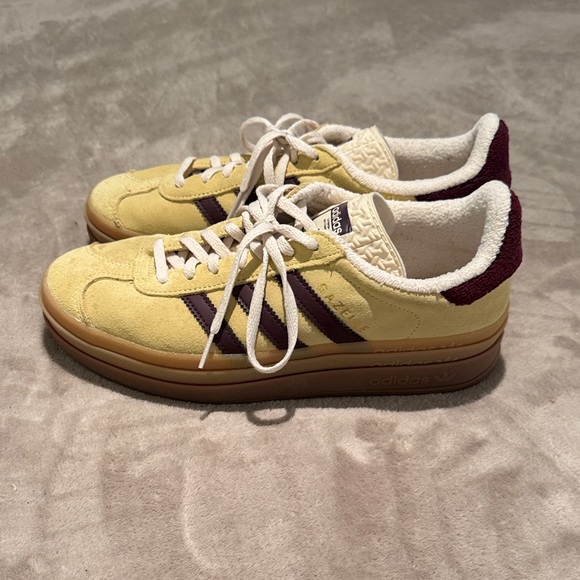 adidas Shoes - Adidas Women's Vibrant Yellow and Burgundy Sneakers